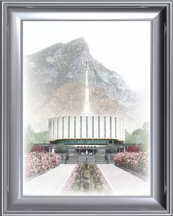Brent Borup Provo Temple 19x23 Silver Frame