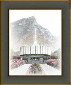 Brent Borup Provo Temple 30x36 Black/Gold Frame