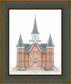 Brent Borup Provo City Temple 30x36 Black/Gold Frame