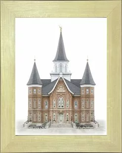 Brent Borup Provo City Temple 30x36 Natural Frame