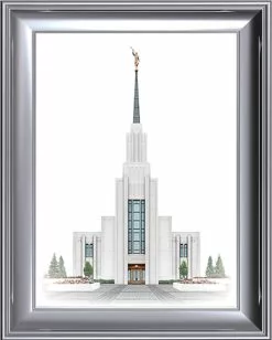 Brent Borup Twin Falls Temple 19x23 Silver Frame
